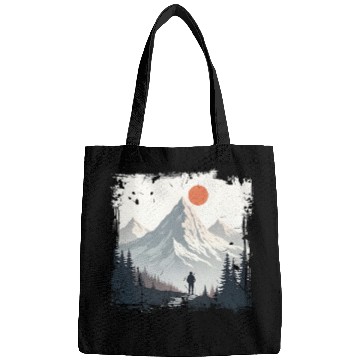 Discover Serene Mountain Wilderness Scene Bags