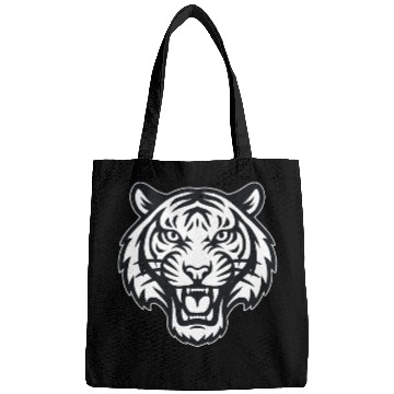 Discover Black and White Tiger Face Bags
