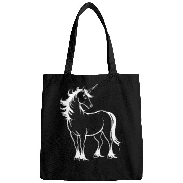 Discover Majestic Unicorn Outline Bags