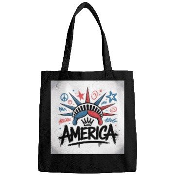 Discover Statue of Liberty USA Graffiti Zero Limit Brand Bags