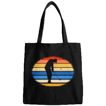 Discover Retro Style Golf Player Silhouette Golf Lover Bags