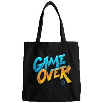Discover Blue and Yellow Graffiti Game Over Bags 2025
