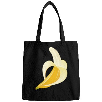Discover Bright yellow banana – peeled motif Bags