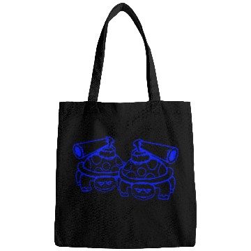 Discover 2 turtles shell gun shooting war attack tank team Bags