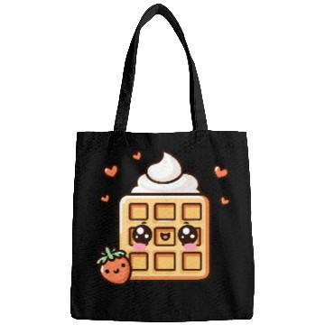 Discover Kawaii Dessert Waffle with Strawberry Bags