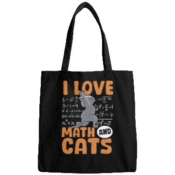 Discover I Love Math Cats Cat Lover Science Teacher Student Bags