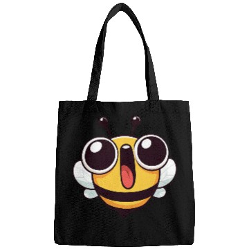 Discover Euphoric bee meme cartoon face joy insect Bags