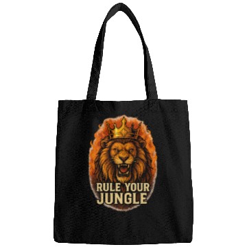 Discover Fierce Lion King Blazing Mane Art Bags