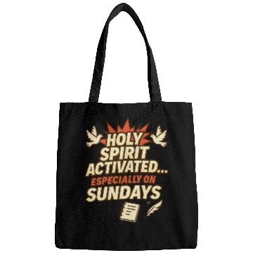 Discover funny church saying, about Holy Spirit, and Sunday Bags