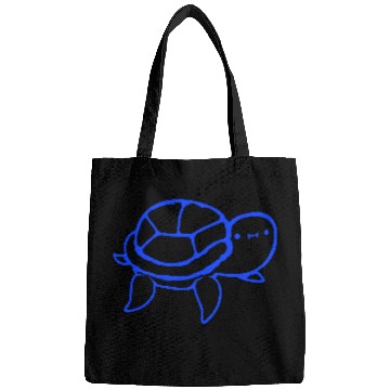 Discover Water turtle child cute swims happy drawing Comic Bags