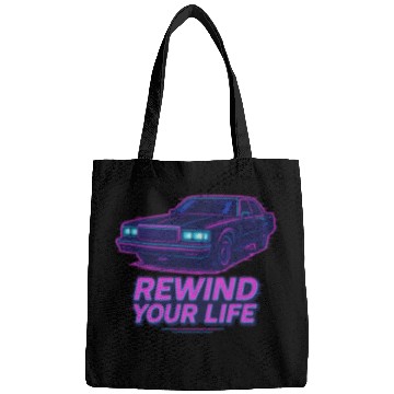Discover Rewind Your Life – Synthwave Car Aesthetic Bags