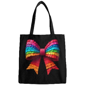 Discover Vibrant Rainbow Paper Ribbon Bow Bags