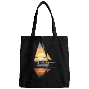 Discover Sailboat Sunset: Freedom on the Sea Bags