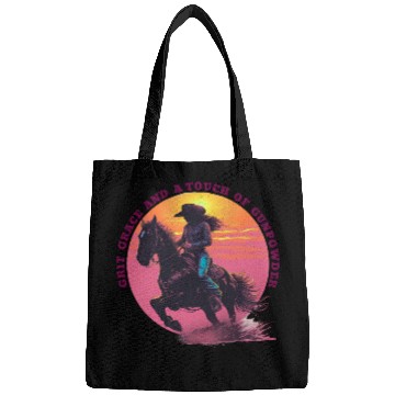Discover Cowgirl Pride Sunset Scene Bags