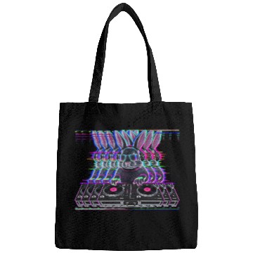 Discover Cyberpunk Neon Beat DJ Rabbit Bags
