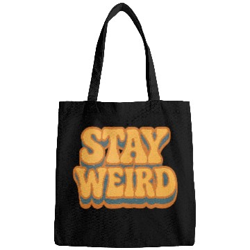 Discover Whimsical Stay Weird Typography Design Bags
