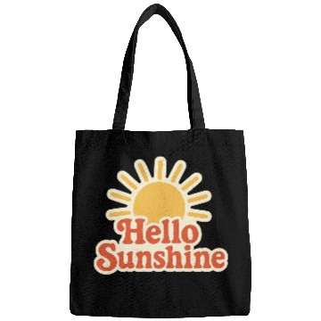 Discover Sunrise Hello Sunshine Illustration Bags