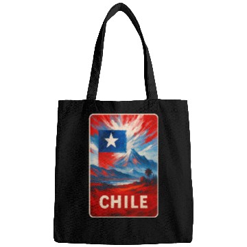 Discover Chile Travel Art Bags
