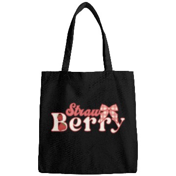 Discover Sweet Strawberry Bow Cute Cottagecore Graphic Bags