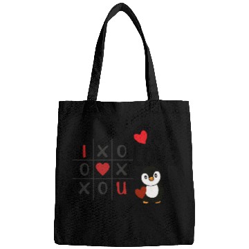 Discover Cute Penguin Tic Tac Toe Love Design Bags