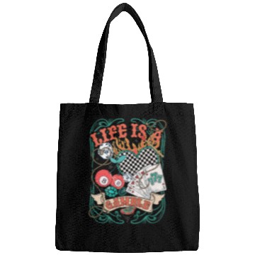 Discover Life Is A Gamble Retro Poker Player Bags