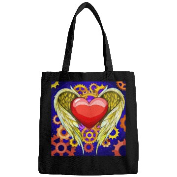 Discover Mechanical Heart with Angel Wings Bags