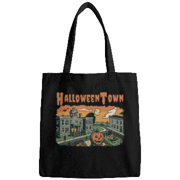 Discover Halloweentown Spooky Sunset Scene – Vintage Hallow Bags