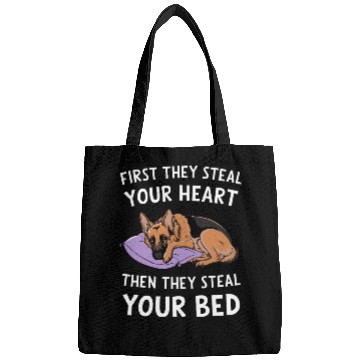 Discover German Shepherd Steals Heart and Bed Bags
