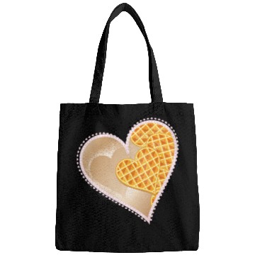 Discover Heart-shaped waffles with powdered sugar Bags