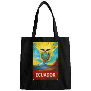 Discover Ecuador - Colorful Emblem Bags