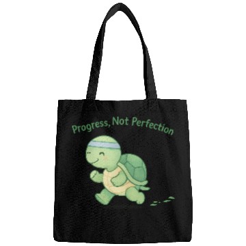Discover Motivational Turtle Running Design Bags