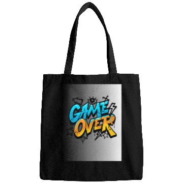 Discover Graffiti Style Game Over Illustration Bags