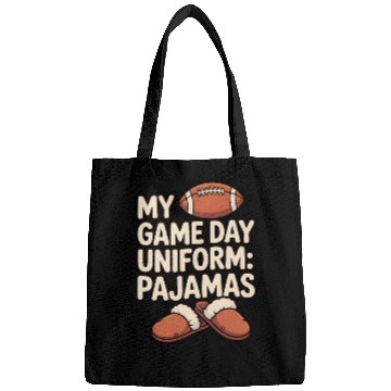 Discover Game Day Pajama Humor Graphic Bags