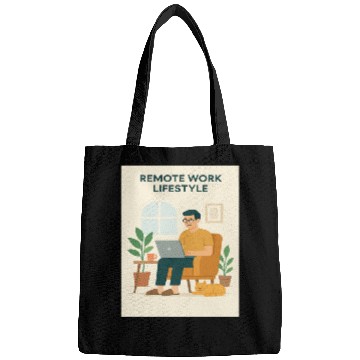 Discover Remote Work Lifestyle Illustration Bags