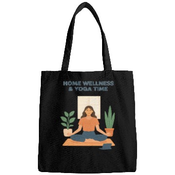 Discover Serene Yoga and Wellness Illustration Bags