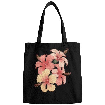 Discover Vibrant Hibiscus Blooms Art Design Bags