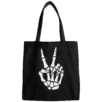 Discover Skeleton Hand Peace Sign Cool Halloween Bags