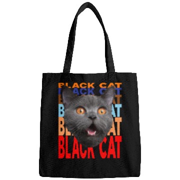 Discover Black Cat Angry Look Bags