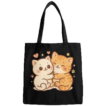 Discover Cute Kittens Embracing Heartwarming Design Bags