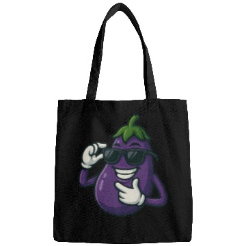 Discover Cool eggplant vegetable design with sunglasses car Bags