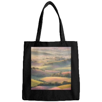 Discover Pastel Rolling Hills Landscape Bags