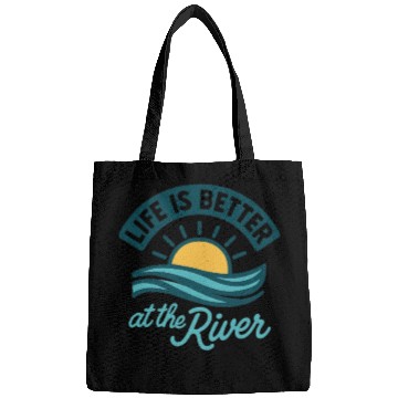 Discover Life Is Better at the River | Blue Summer Nature Bags