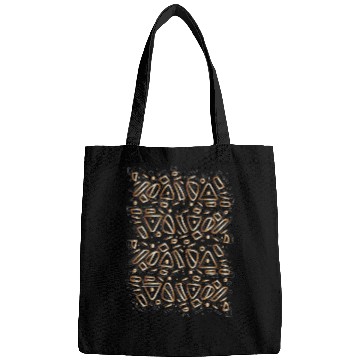 Discover abstract shapes gold white Bags