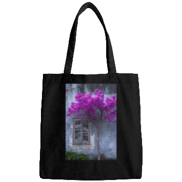 Discover Vibrant Blossom Against Rustic Wall Bags