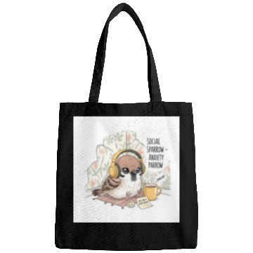 Discover "Social Sparrow – Anxiety Parrow" Bags