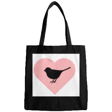 Discover Silhouette Bird Heart Design Bags