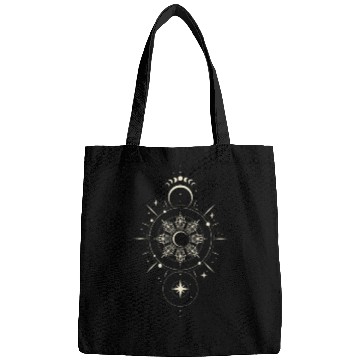 Discover Celestial Mandala Sun and Moon Design Bags