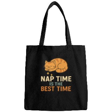 Discover Cute Sleeping Cat Nap Time Design Bags