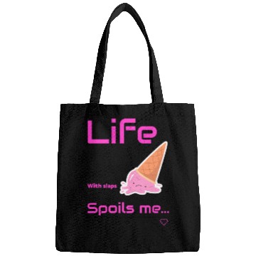 Discover Whimsical Ice Cream Life Sentiment Bags
