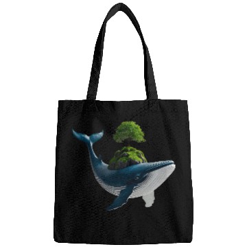 Discover Whimsical Whale with Island and Tree Bags
